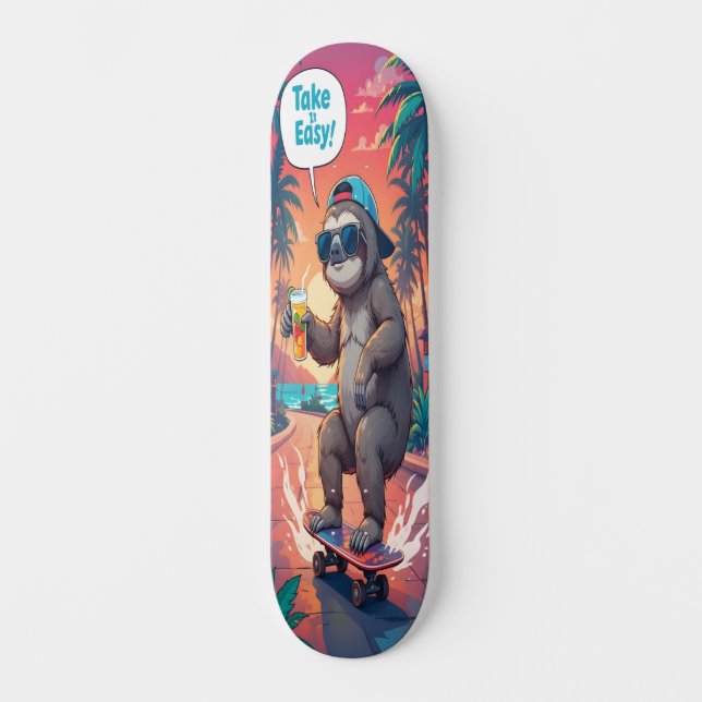 Sloth on Wheels Edition 1 Skateboard (Front)
