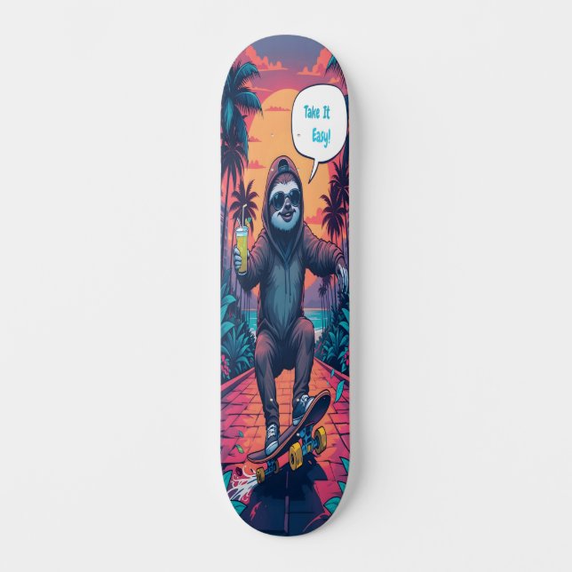 Sloth on Wheels Edition 3 Skateboard (Front)