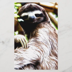 Sloth Painting Stationery