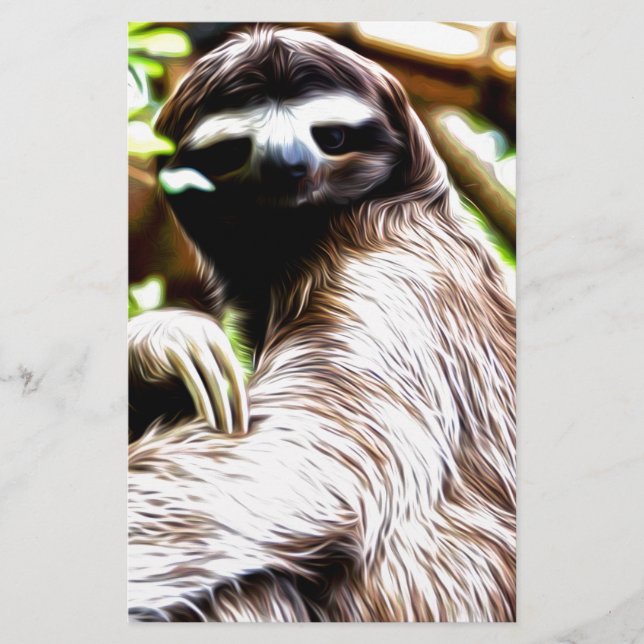 Sloth Painting Stationery (Front)