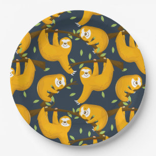 Sloth Paper Plate