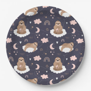 Sloth Paper Plate
