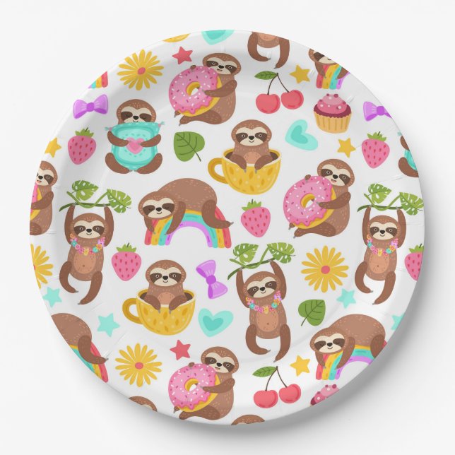 Sloth Paper Plate (Front)