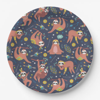 Sloth Paper Plate