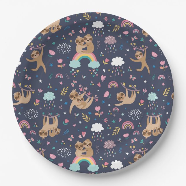Sloth Paper Plate (Front)
