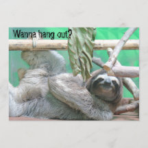 Sloth Party Invitations