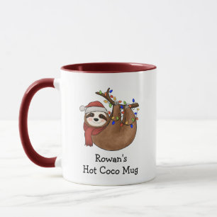 Sloth Personalized Hot Coco Mug