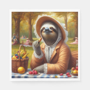 Sloth Picnic Napkin