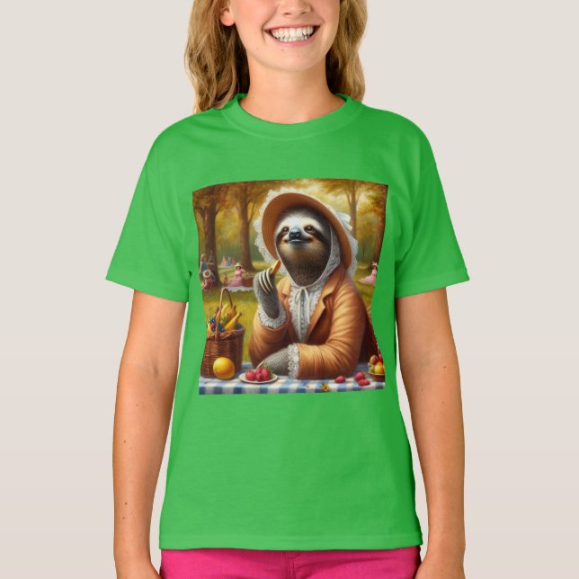 Sloth Picnic T-Shirt (Front)