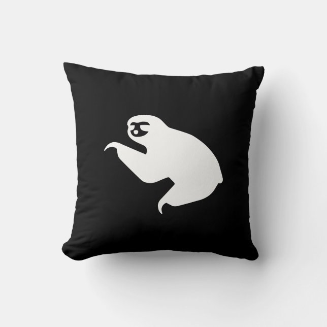 Sloth Pictogram Throw Pillow (Front)
