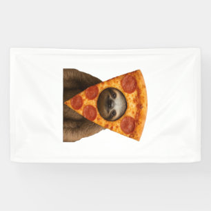 Sloth pizza funny weird prank meme cute happy chri banner