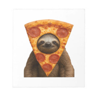 Sloth pizza funny weird prank meme cute happy chri notepad