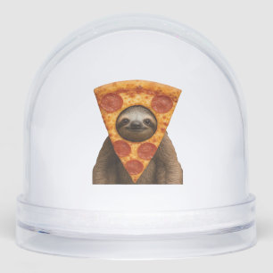 Sloth pizza funny weird prank meme cute happy chri snowglobe