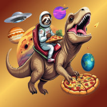 Sloth Pizza T-Rex Space Adventure