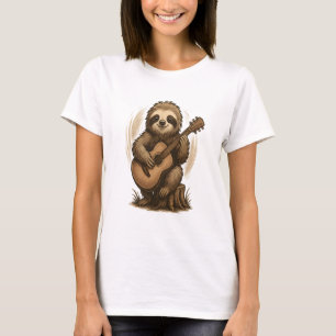 Sloth Playing Guitar T-Shirt