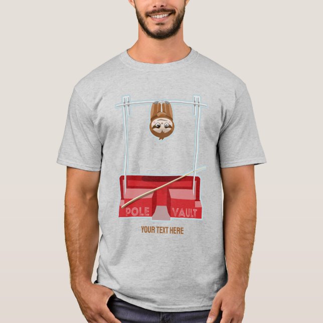 Sloth Pole Vault Athletics T-Shirt (Front)