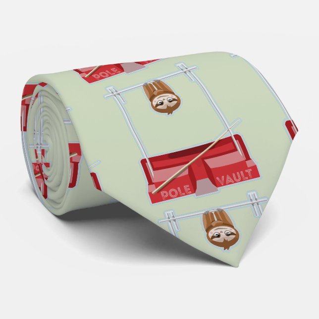 Sloth Pole Vaulting Sports Day Tie (Rolled)