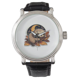 sloth pumpkin Halloween sticker style 2 Classic T- Watch