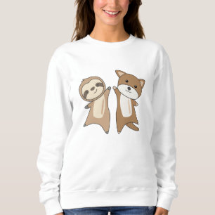 Sloth Puppy Dog Animal Lovers Children Sweatshirt