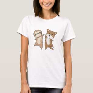 Sloth Puppy Dog Animal Lovers Children T-Shirt