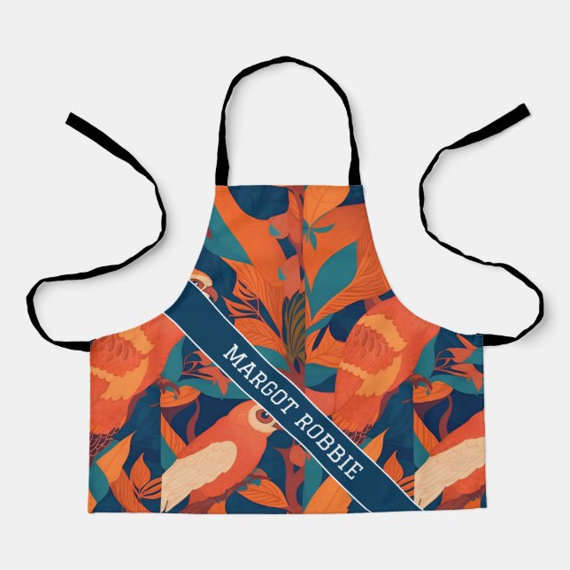 Sloth Rainbow Colourful Personalized Pattern Apron (Front)