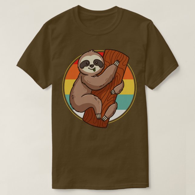 Sloth Retro T-Shirt (Design Front)