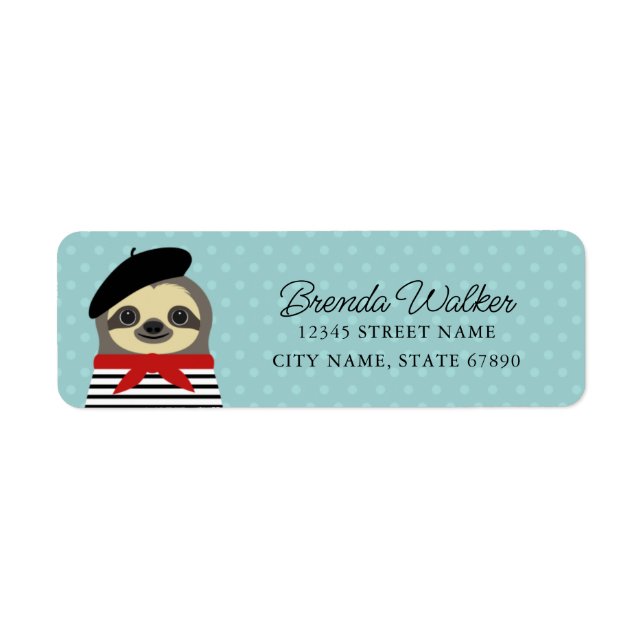 Sloth Return Address Labels (Front)