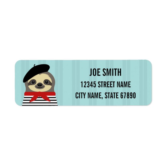 Sloth Return Address Labels (Front)