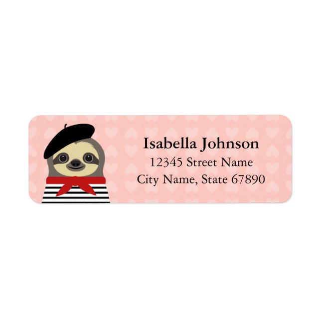 Sloth Return Address Labels (Front)