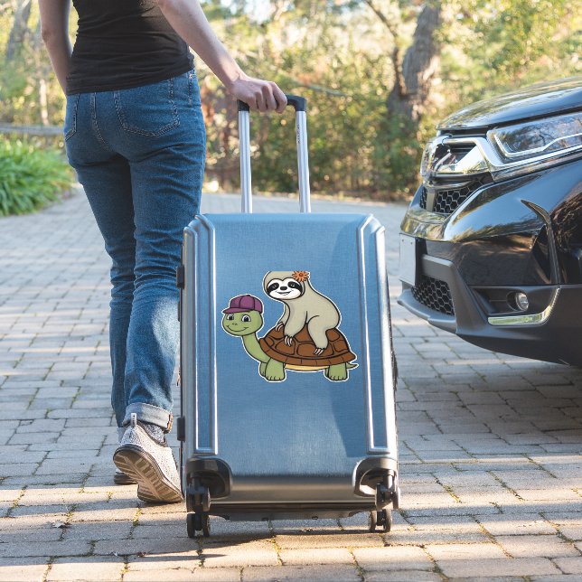Sloth riding a turtle Classic T-Shirt (Suitcase Insitu)