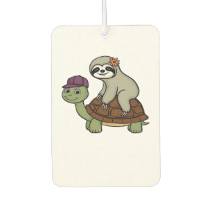 Sloth riding a turtle Classic T-Shirt Air Freshener