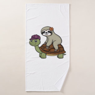Sloth riding a turtle Classic T-Shirt Bath Towel