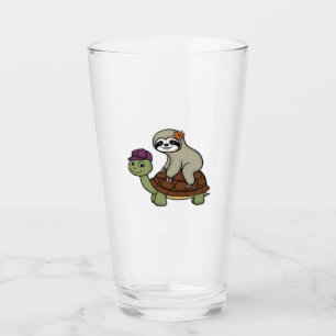 Sloth riding a turtle Classic T-Shirt Glass