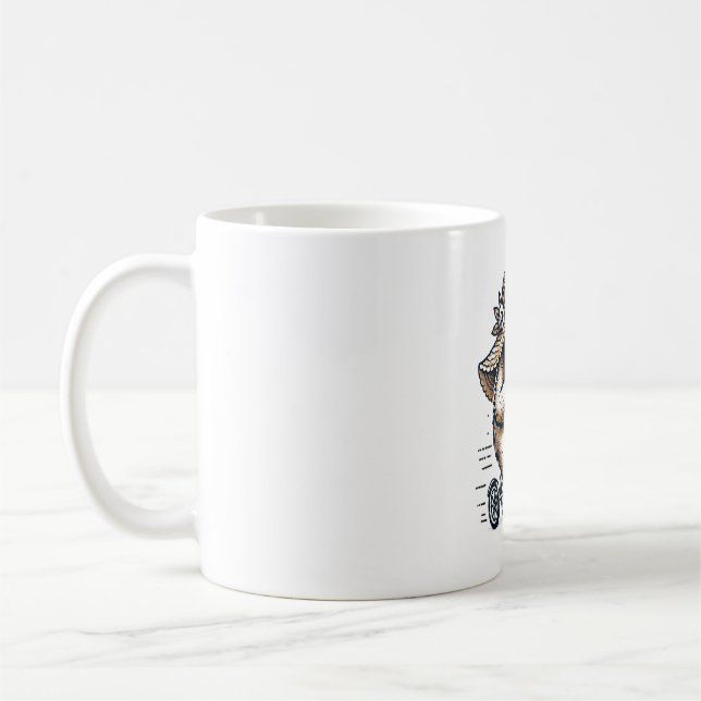 Sloth Riding Bike Coffee Mug (Left)