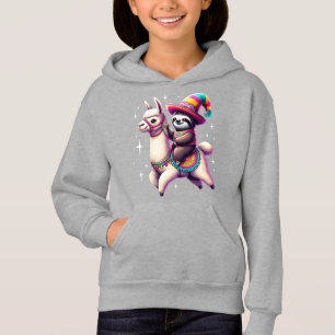 Sloth Riding Sur Llama Cute Animaux Enfants Garçon