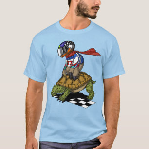 Sloth Riding Turtle Funny Animals Race T-Shirt