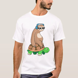 Sloth Riding Turtle - Lazy Sloth T Shirt Gift T-Sh
