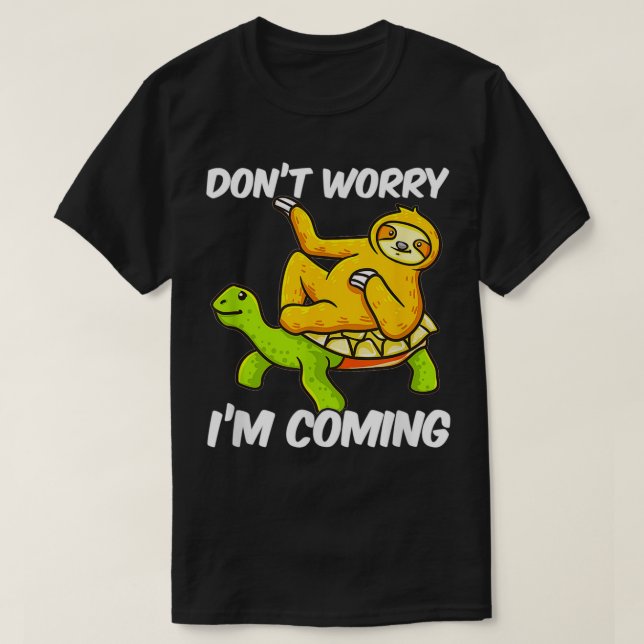 Sloth Riding Turtle Tortoise For Women Men Sloth L T-Shirt (Design Front)