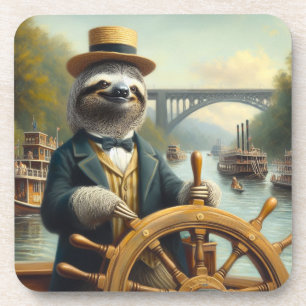 Sloth Riverboat Captain Coaster