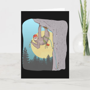 Sloth Rock Climbing Card
