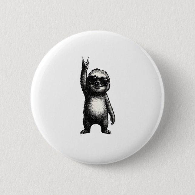Sloth Rocking Dance 2 Inch Round Button (Front)