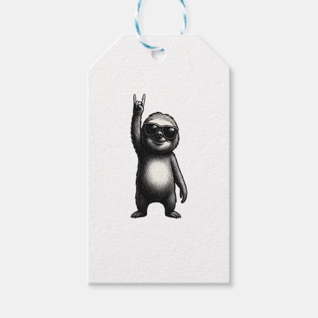 Sloth Rocking Dance Gift Tags (Front)