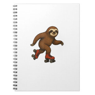 Sloth Roller Skates Skating T-Shirt Notebook