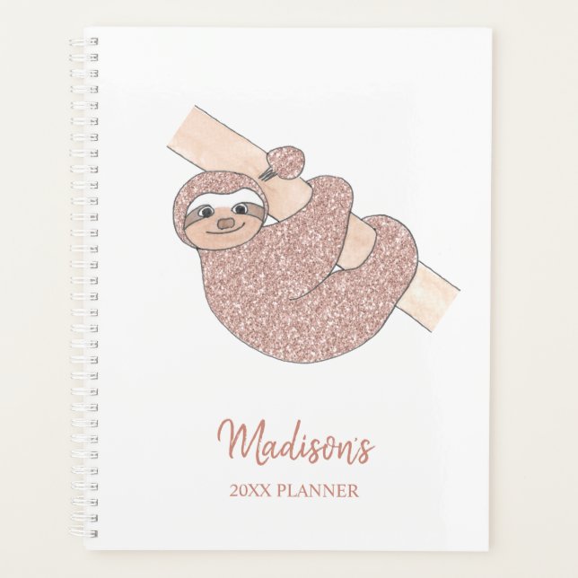 Sloth rose vif personnalisé  (Devant)