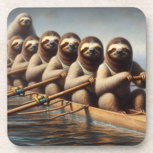 Sloth Rowing Team Coaster
