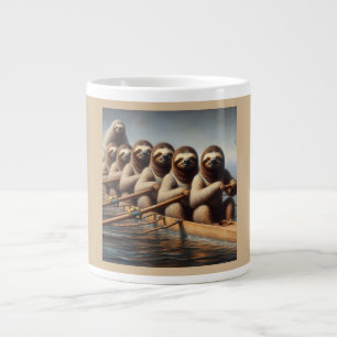 Sloth Rowing Team Large Coffee Mug