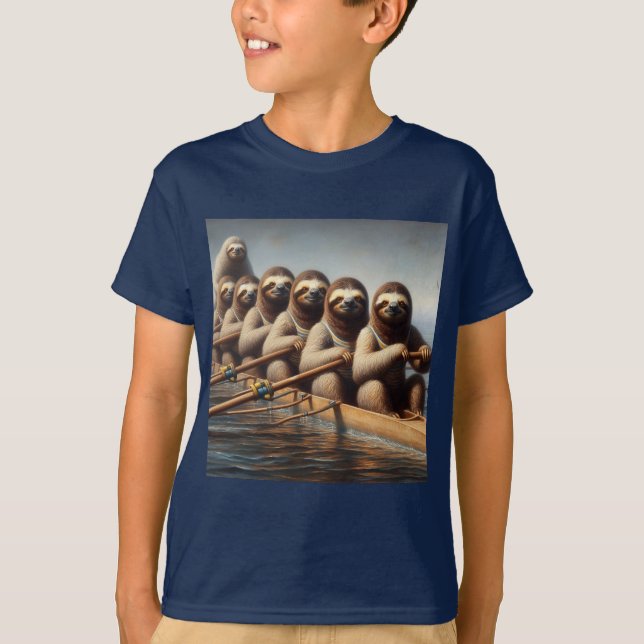 Sloth Rowing Team T-Shirt (Front)
