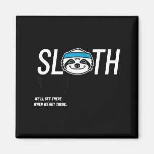 Sloth Running Team Chamon  Magnet