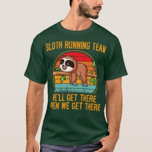 Sloth Running Team Funny Lazy Sloth Lover Vintage T-Shirt