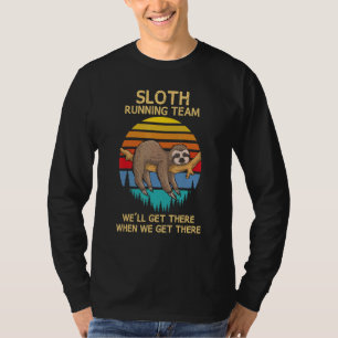Sloth Running Team Sloths Girls Teens Women T-Shirt